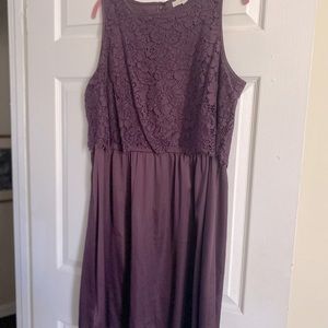 LOFT Eggplant Party Dress